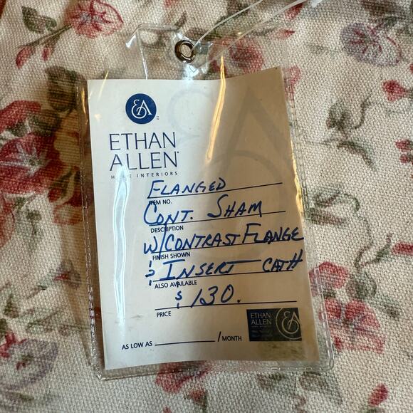 ETHAN ALLEN Pillow Sham Euro 24"x24" Custom Made NWT Home Decor Traditional - Picture 3 of 10